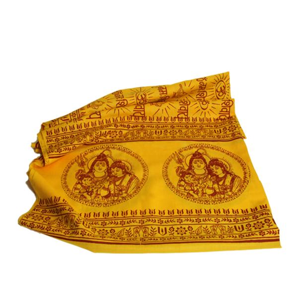 Hindu Meditation & Yoga  Prayer Shawl - Shiva, Parvati, and Ganesh by OMSutra