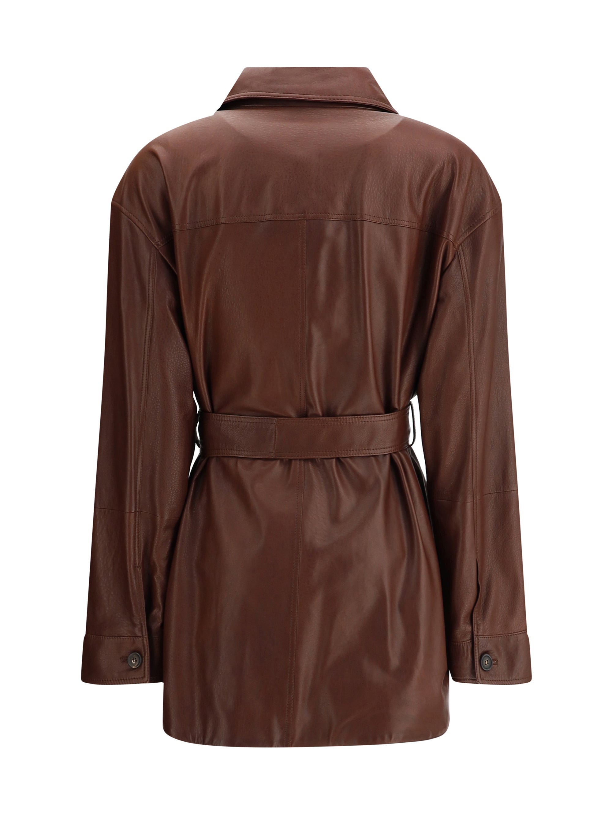 Brunello Cucinelli Women Saharan Leather Jacket