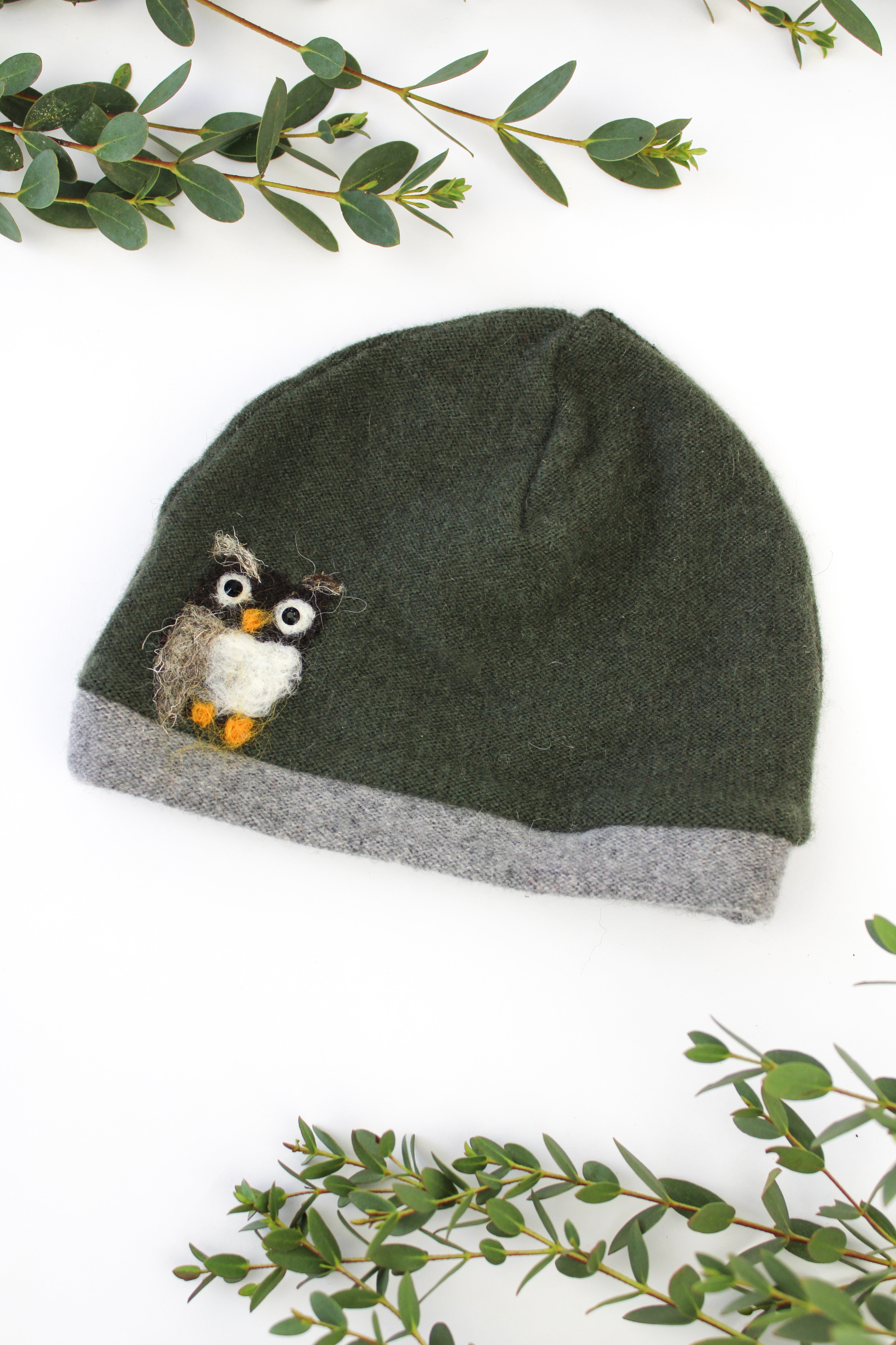 Owl Cashmere Hat - Baby