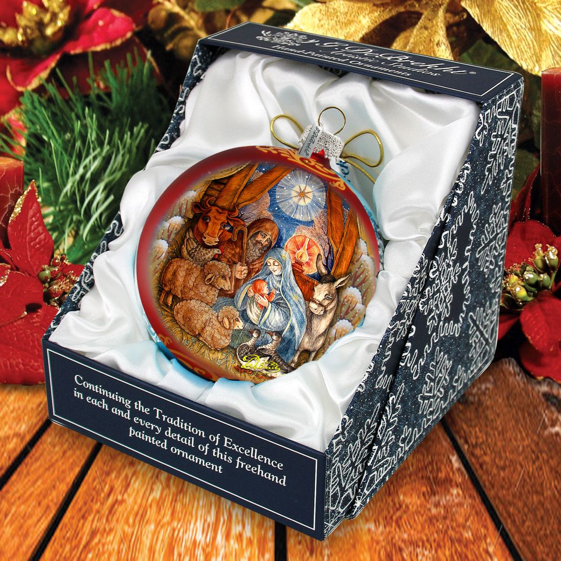 The Birth of the Bright Star Glass Ornament Limited Edition by G. DeBrekht - Nativity Holiday Decor - 73917
