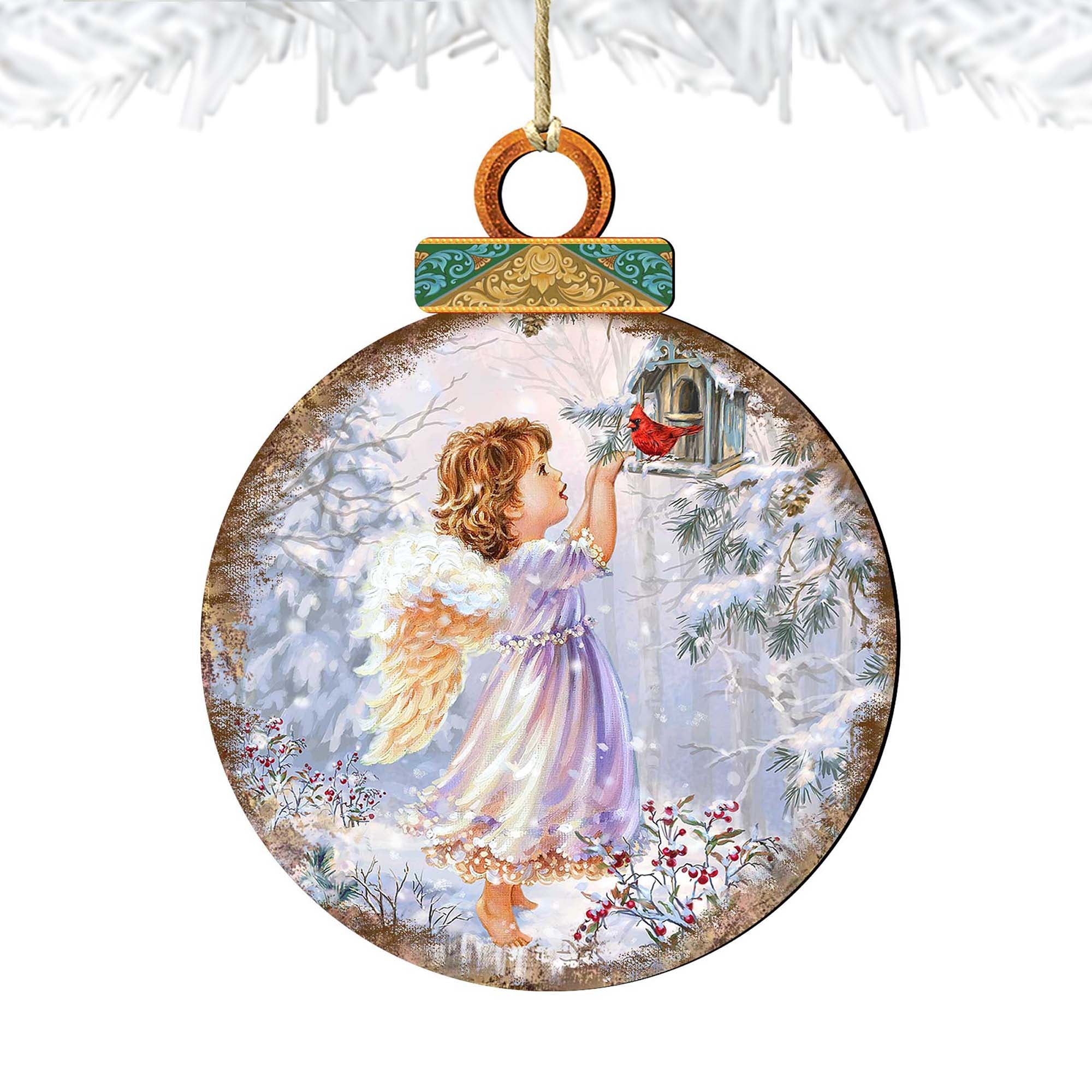 Little Christmas Joy Wooden Ornaments by Gelsinger - Nativity Holiday Decor - 8021118-1622