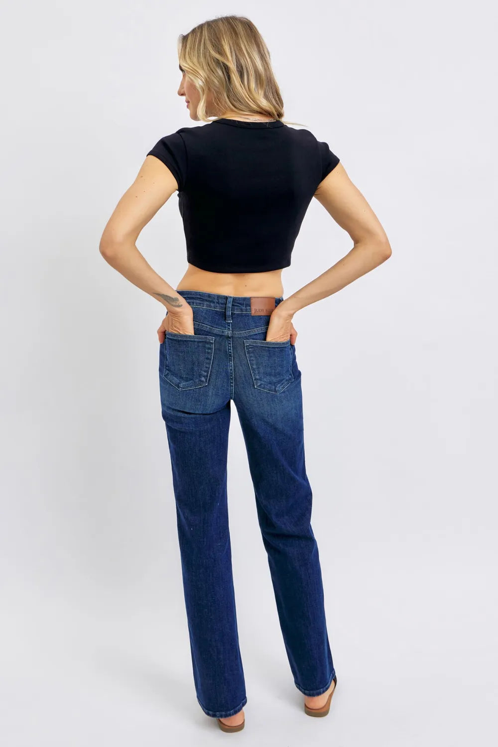 Judy Blue Full Size Tummy Control Straight Women Jeans Plus Size