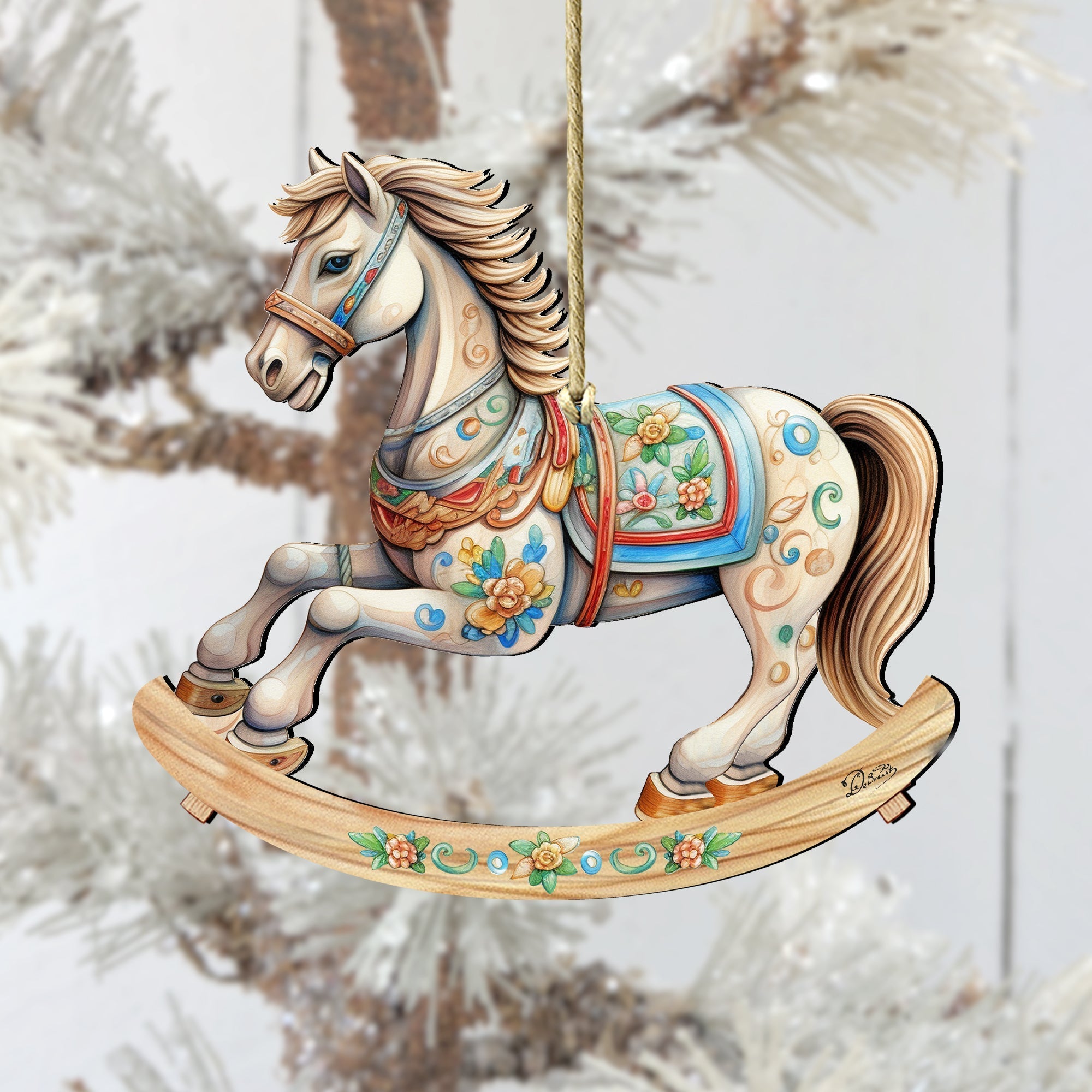 Rocking Horse Wooden Ornaments by G. Debrekht - Christmas Decor - 8100196-2