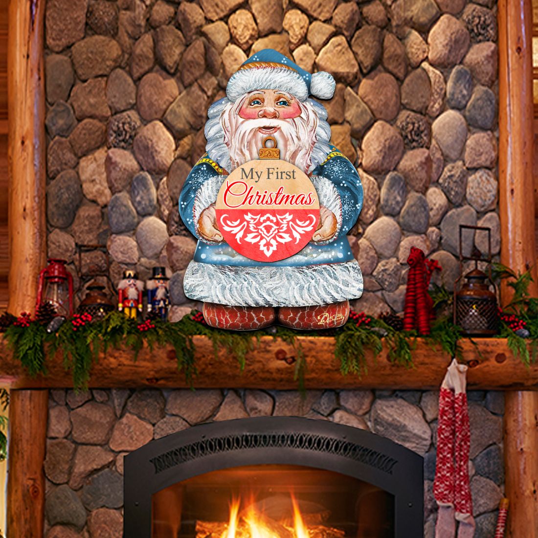 My First Christmas Door Decor by G. DeBrekht - Christmas Santa Snowman Decor - 8117810H-MFC