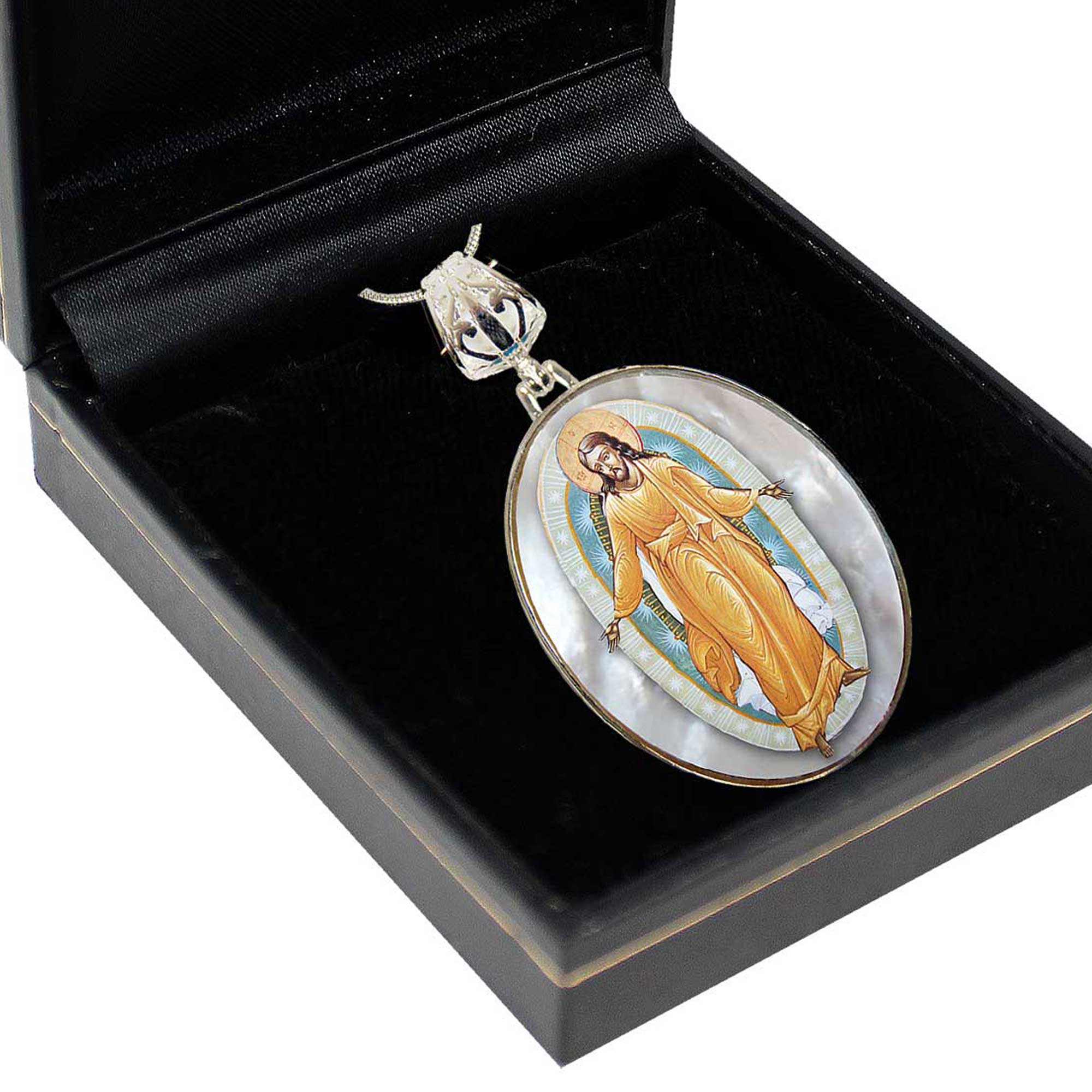 Chrysostom Silver Plated Mother of Pearl Silver Necklace - 43059