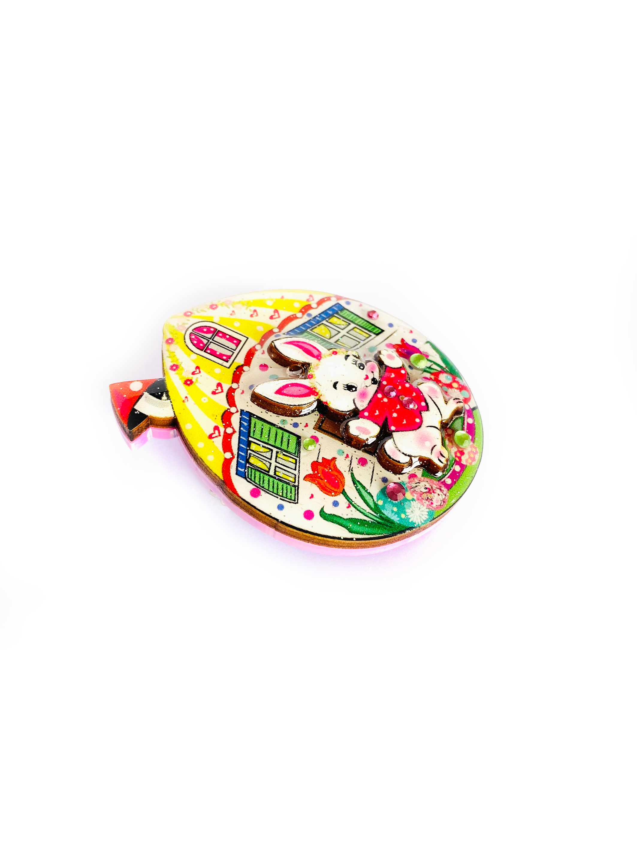 Bobby and his Egg House Brooch by Rosie Rose Parker
