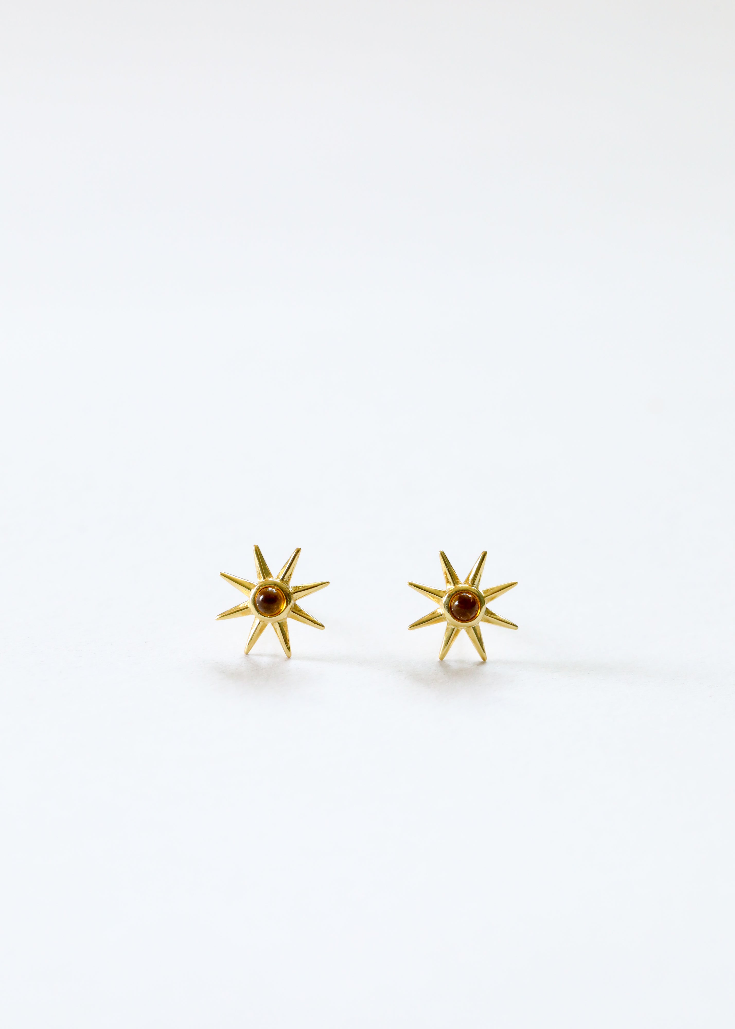 18K Gold Vermeil + Baltic Sea Amber || Sunshine Earrings