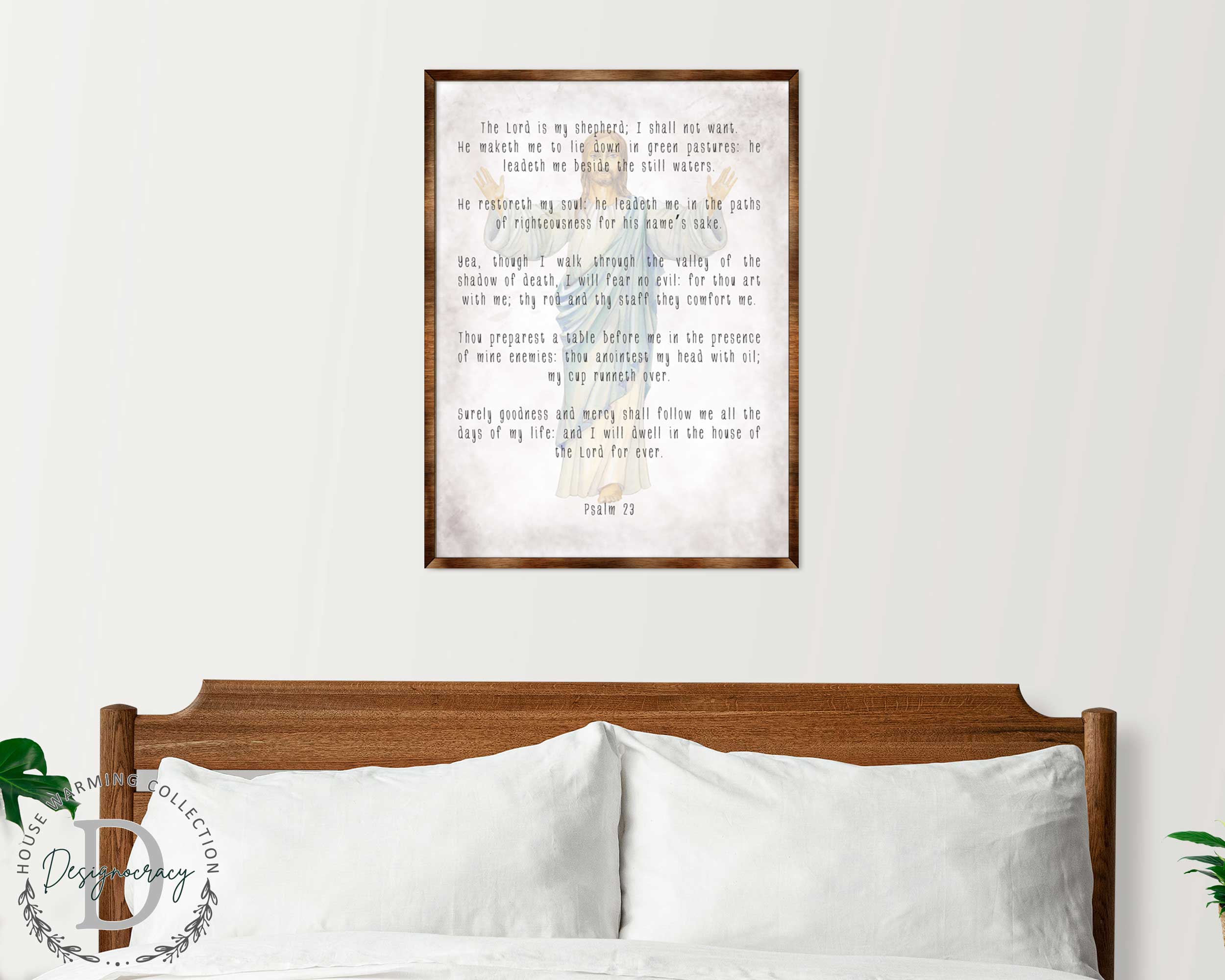The Lord Is My Shepherd - Wooden Kitchen Blessing - PSALM 23 - Contemporary Decor - Religious Wall Art - Nursery Wall Art - 310334