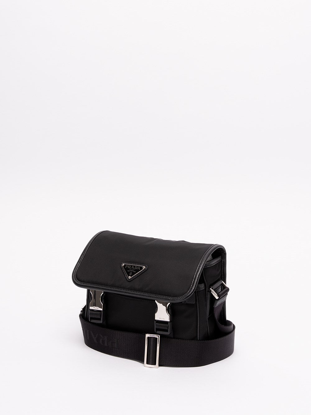 Prada Men Re-Nylon And Saffiano Leather Shoulder Bag