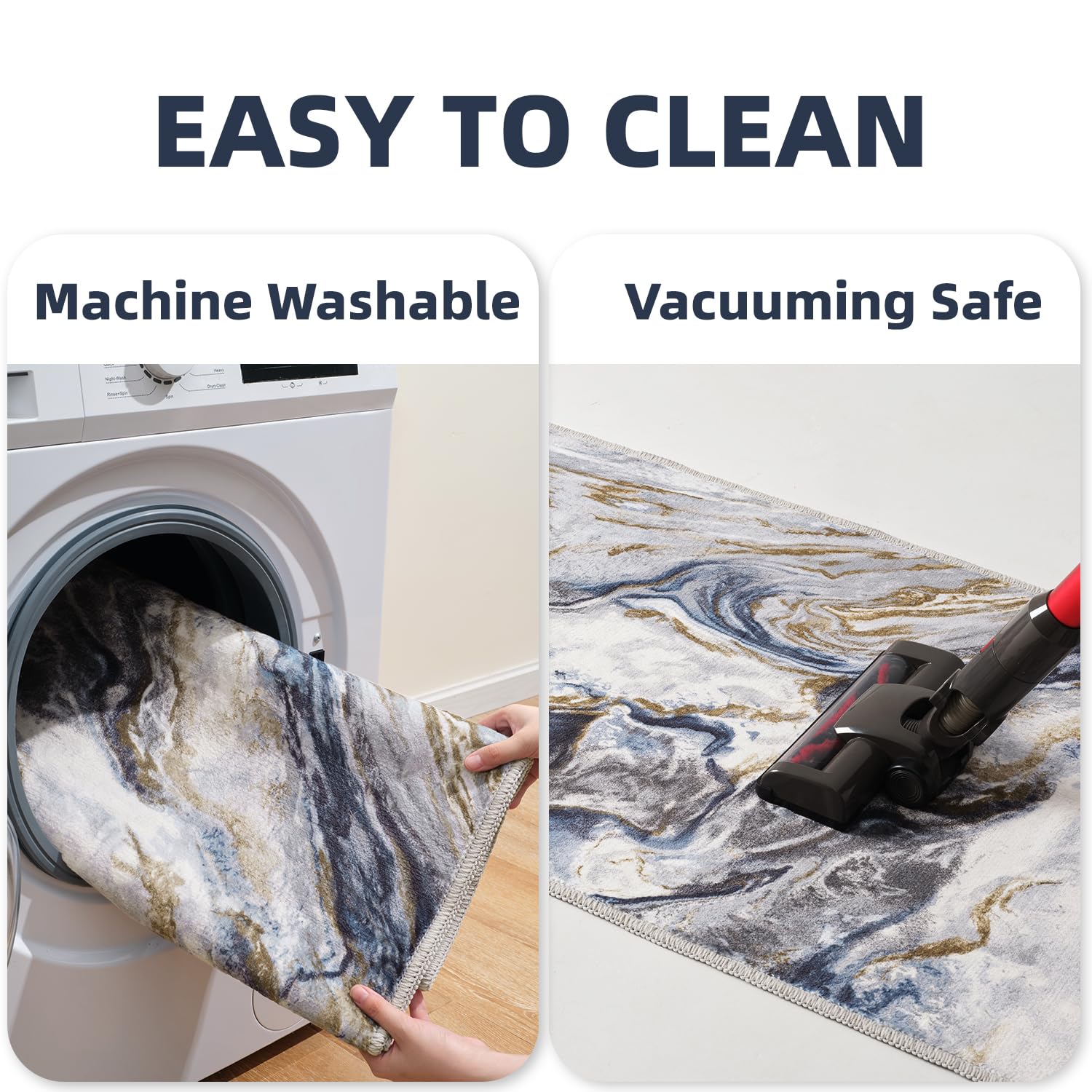 5x7 Area Rugs for Living Room, Modern Abstract Rug for Bedroom, Contemporary Machine Washable Rug, Large Stain Resistant Carpet for Dining Room Playroom Home Office, Pet & Kids Friendly