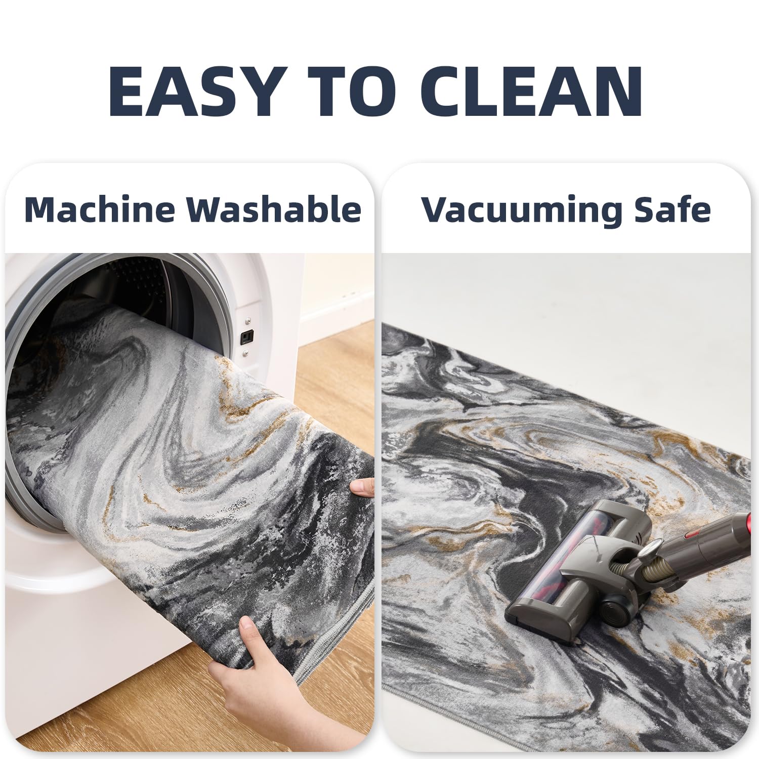 5x7 Area Rugs for Living Room, Modern Abstract Rug for Bedroom, Contemporary Machine Washable Rug, Large Stain Resistant Carpet for Dining Room Playroom Home Office, Pet & Kids Friendly