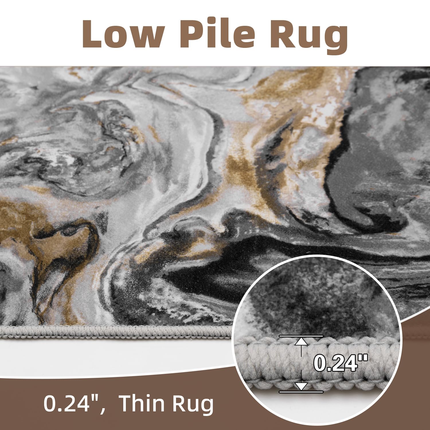 5x7 Area Rugs for Living Room, Modern Abstract Rug for Bedroom, Contemporary Machine Washable Rug, Large Stain Resistant Carpet for Dining Room Playroom Home Office, Pet & Kids Friendly