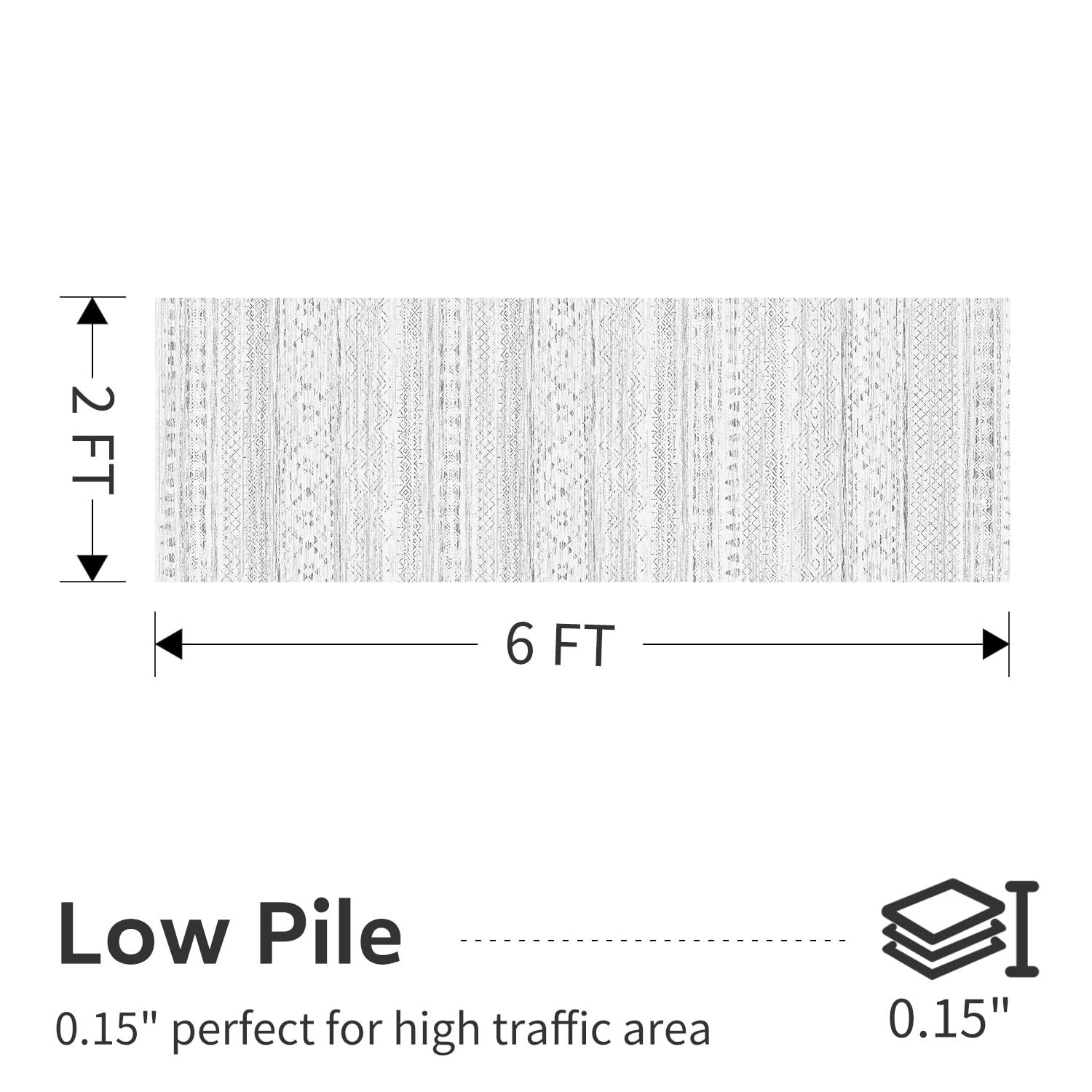 5x7 Area Rugs - Soft, Washable Neutral Boho Carpet for Living, Bedroom, Dining & Play Rooms - Indoor Brown