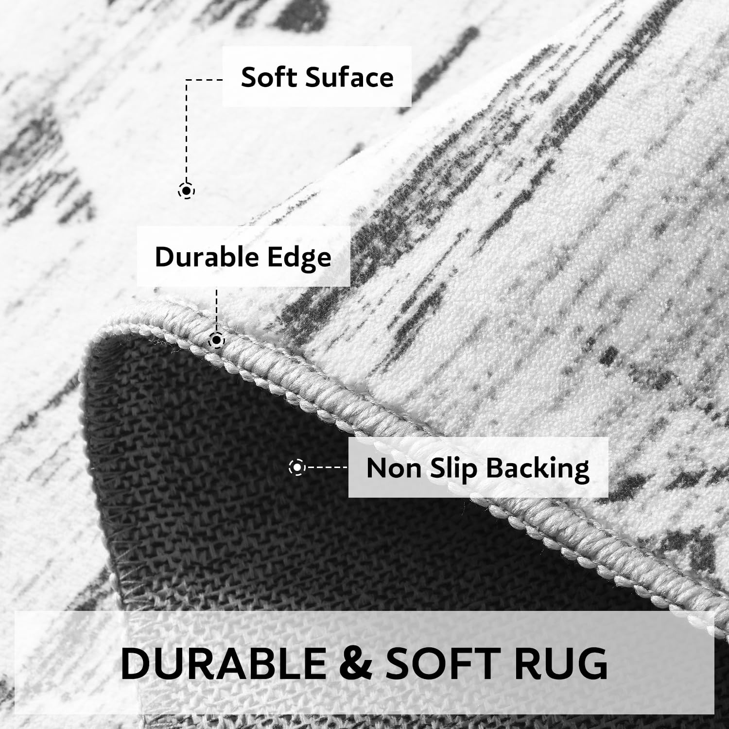 5x7 Area Rugs - Soft, Washable Neutral Boho Carpet for Living, Bedroom, Dining & Play Rooms - Indoor Brown