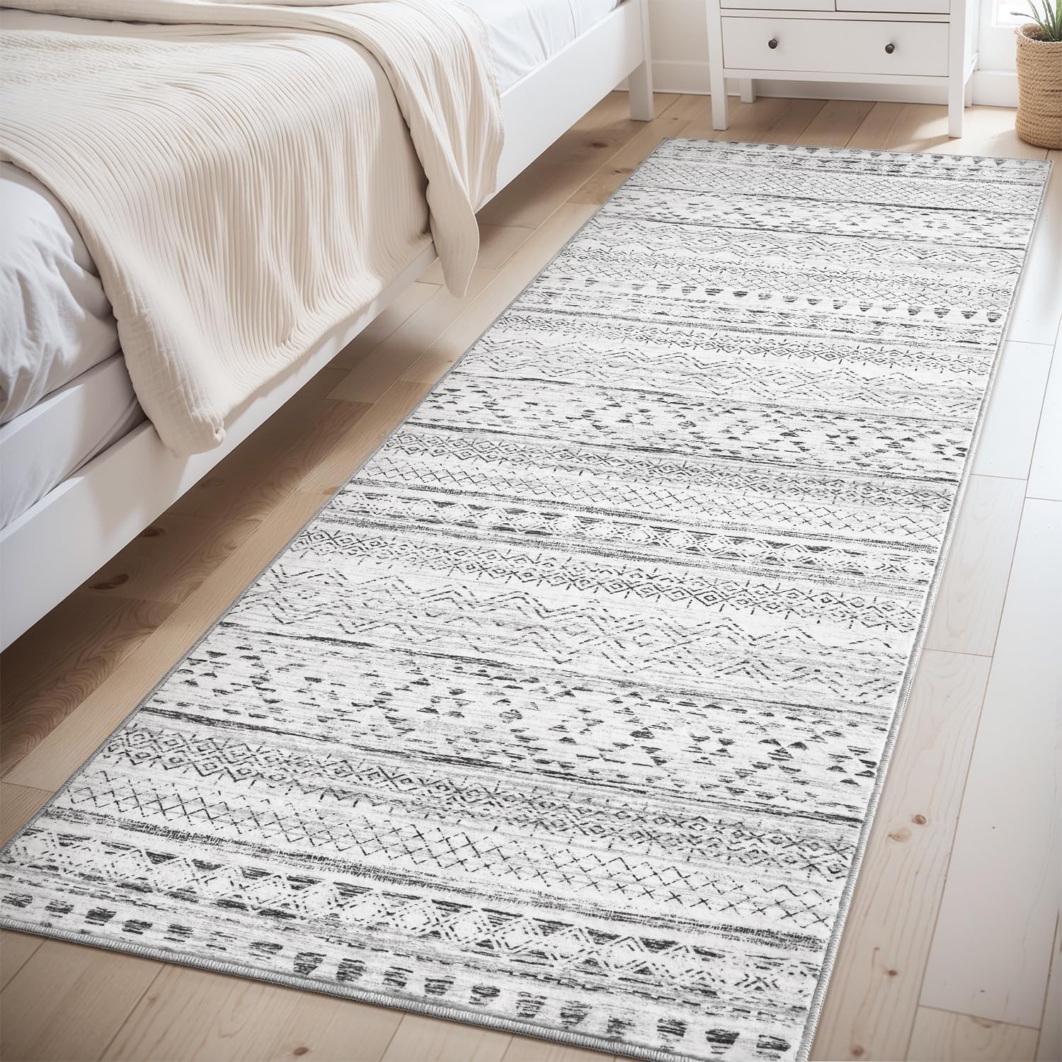 5x7 Area Rugs - Soft, Washable Neutral Boho Carpet for Living, Bedroom, Dining & Play Rooms - Indoor Brown