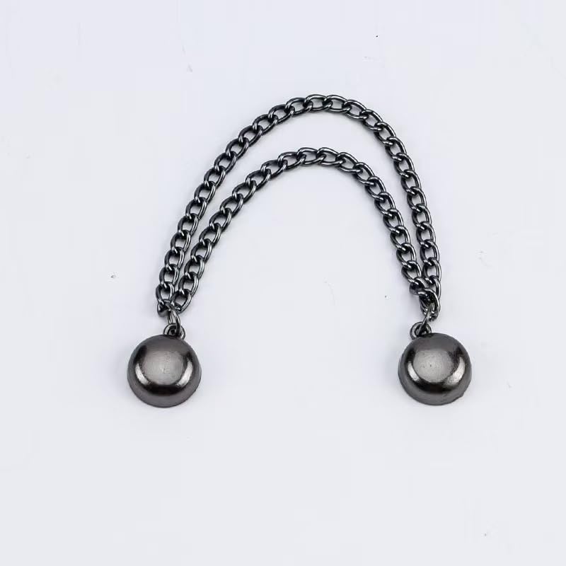 6 - Pack Magnetic Clothing Clips, Multi - Function Metal Button Clips for Cuffs, Hem, Headscarf Decoration, Assorted Colors(Super Good qualiey) (Silver)