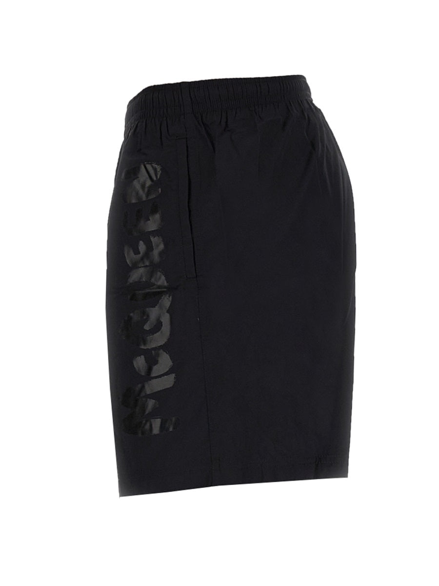 Alexander Mcqueen Men Graffiti Logo Swimsuit