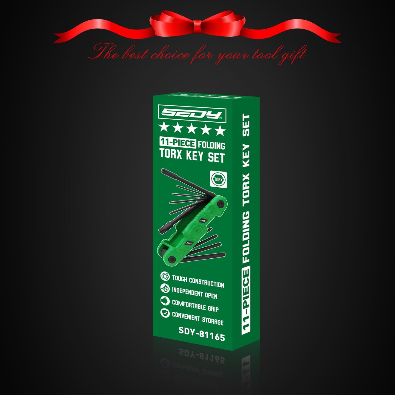 SEDY 32-Piece Hex Key Wrench Set, Metric and SAE Allen Wrenches (0.028-3/8 inch, 0.7-10 mm) L Shape Allen Keys, Chrome Vanadium Steelwith 2x Extension Handle