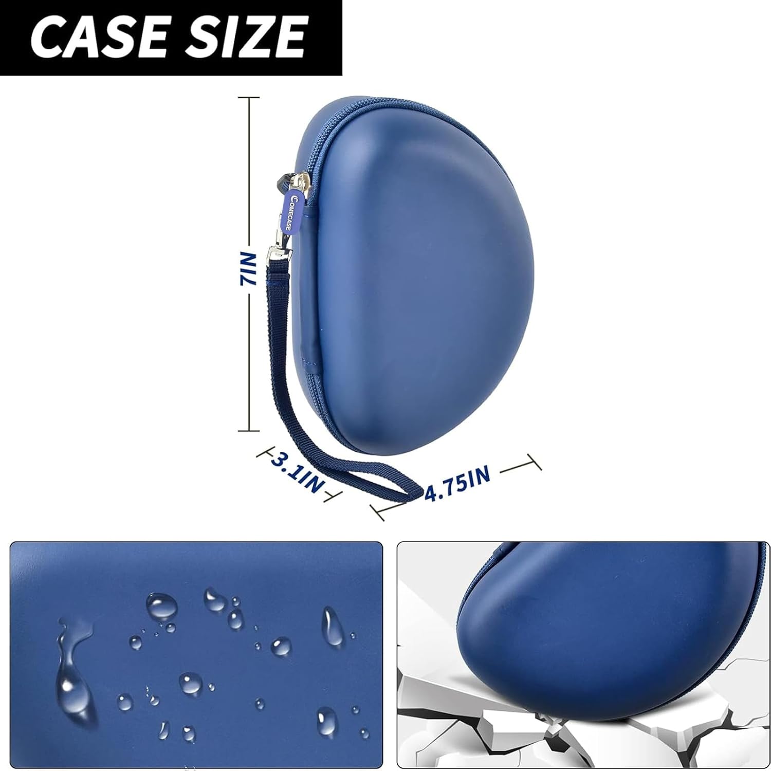 Headphone Case Compatible with Beats Solo 4/ Studio Pro x Kim Kardashian/ Solo3/ Studio3/ Solo2/ Solo Pro Bluetooth On-Ear Headphones Headset - Blue