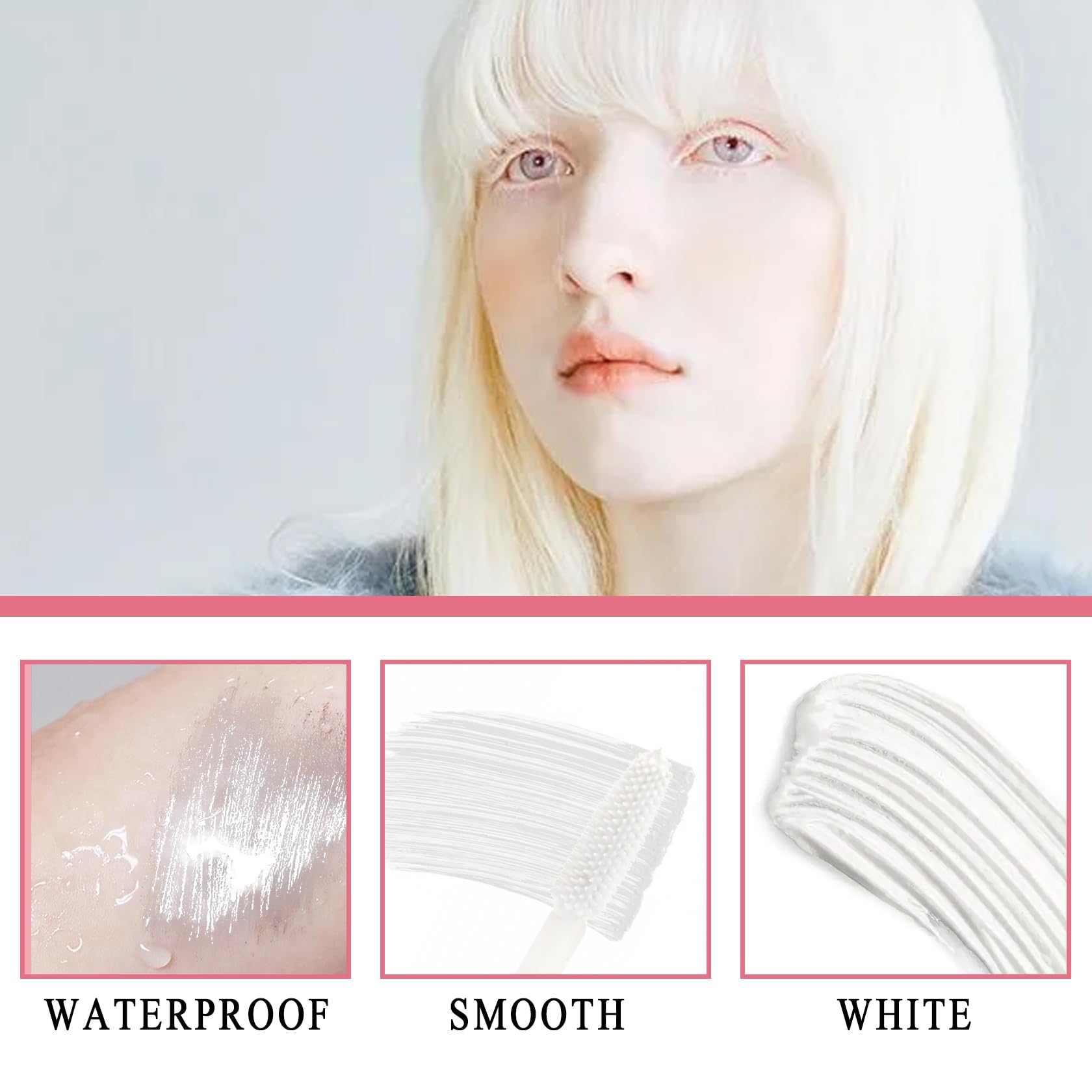 Black Telescopic Mascara Set,3PCS Black Mascara Volume and Length for Eye Makeup,Waterproofing No Clumping Tubing Mascara,No Smudging Curly Black Mascara with Eyelash Curler