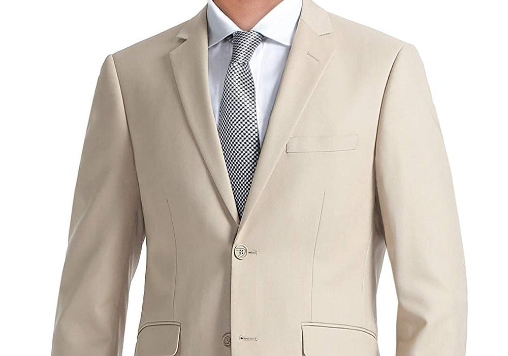 Azzuro Men 2-Piece Suit Set with Jacket and Dress Pants, Slim Fit Size 44L by Steals