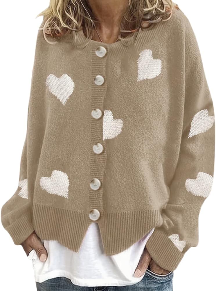 ZOCAVIA Women's Floral Knit Sweaters Cardigan Fall Winter Button Down Open Front Casual Flower Embroidered Cropped Sweaters