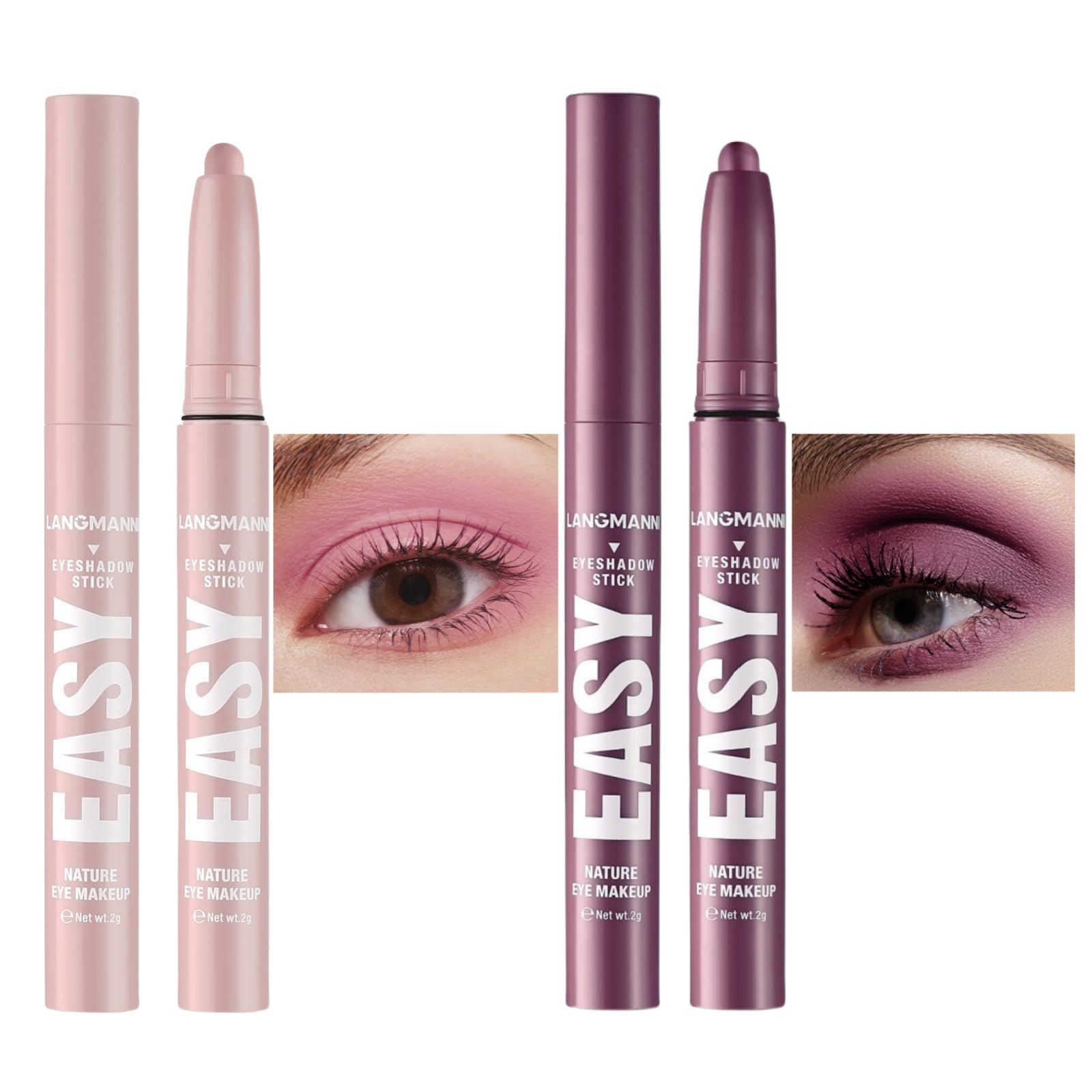 Jolilab Eyeshadow Stick Set, 8 Colors Matte Professional Bright-Colored Contouring and Highlight Eyeshadow Stick, Cream Waterproof Long Lasting High Pigmented Eye Shadow. (8, EYESHADOW B)