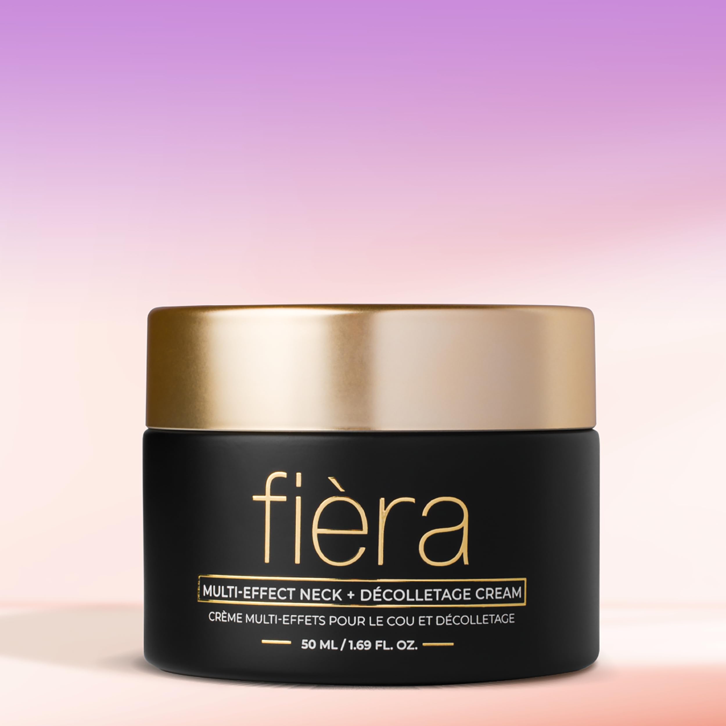 FIÈRA Neck Firming & Tightening Cream - Anti-Aging Moisturizer for Sagging Skin, Improves Neck and Jawline Definition, Reduces Wrinkles, Boosts Hydration for Mature Skin - 1.69 FL. OZ. / 50 ML