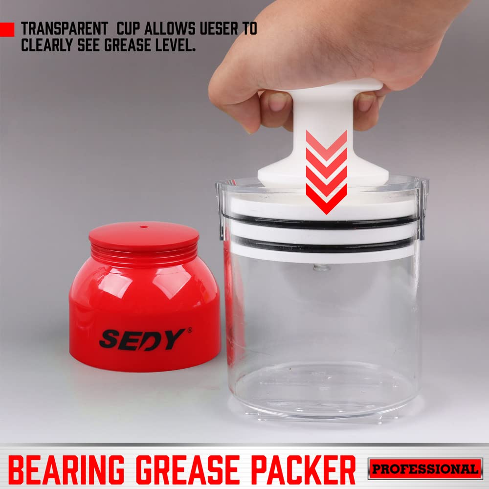 Premium Bearing Packer Kit, Handy Wheel Bearing Packer Tool Portable Wheel Bearing Grease Packer, Effortlessly Flushes Old Grease and Repacks Wheel Bearings