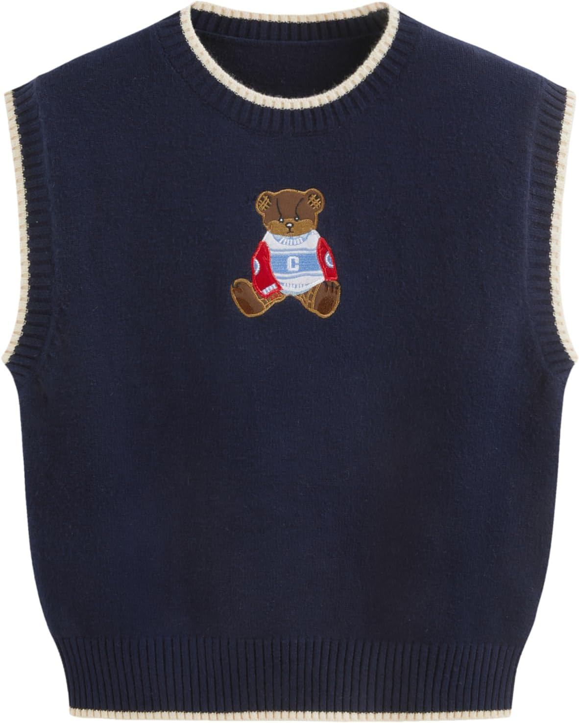 CIDER Women’s Sweater Vest Knit Sleeveless Pear Cute Graphic Sweater Vest Tank Top Fall Outfits