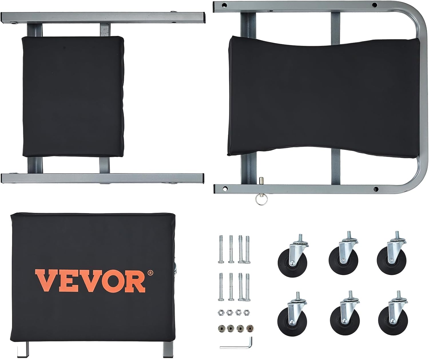 VEVOR Mechanic Creeper, Garage Gift, 36" Z Creeper Seat, 2 in 1 Mechanic Gifts, 300 lbs Capacity, Low Profile Creeper with 6 pcs Wheels in Garage/Shop for Fathers Day Tool Gift