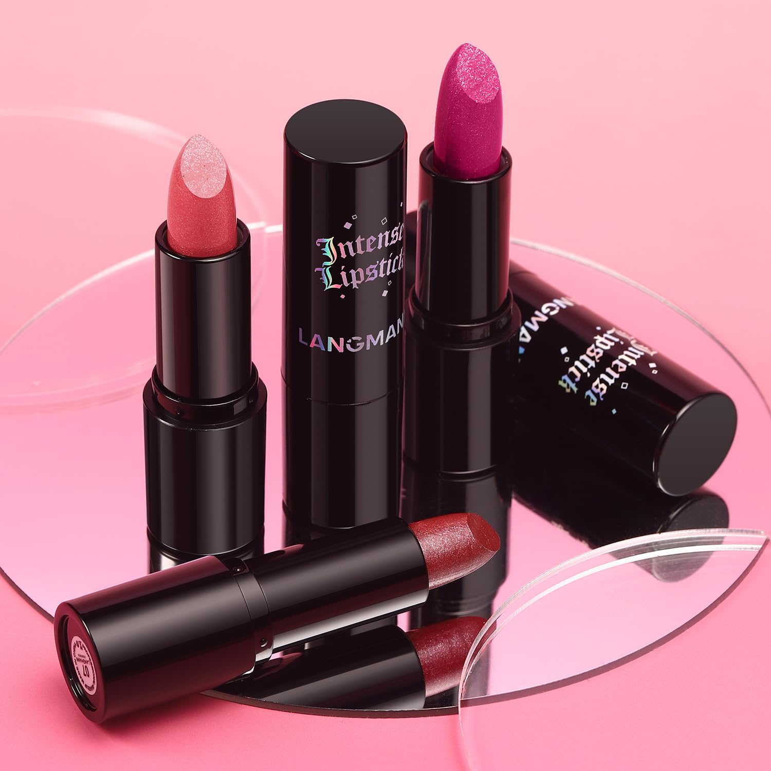 Jolilab Sparkling Lip Gloss, Long Lasting Waterproof Moisturizer Lip Balm Glitter Shimmer Metallic Lipstick, Diamond Shiny Bold Glow Goth Lipstick for Women Girls, Non-sticky (1, 07#)