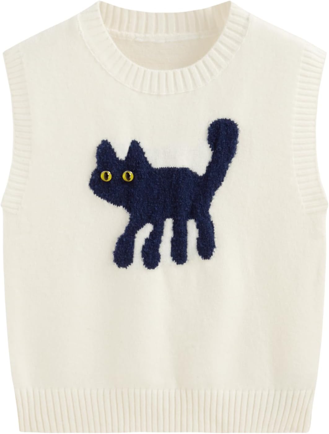 CIDER Women’s Sweater Vest Knit Sleeveless Pear Cute Graphic Sweater Vest Tank Top Fall Outfits