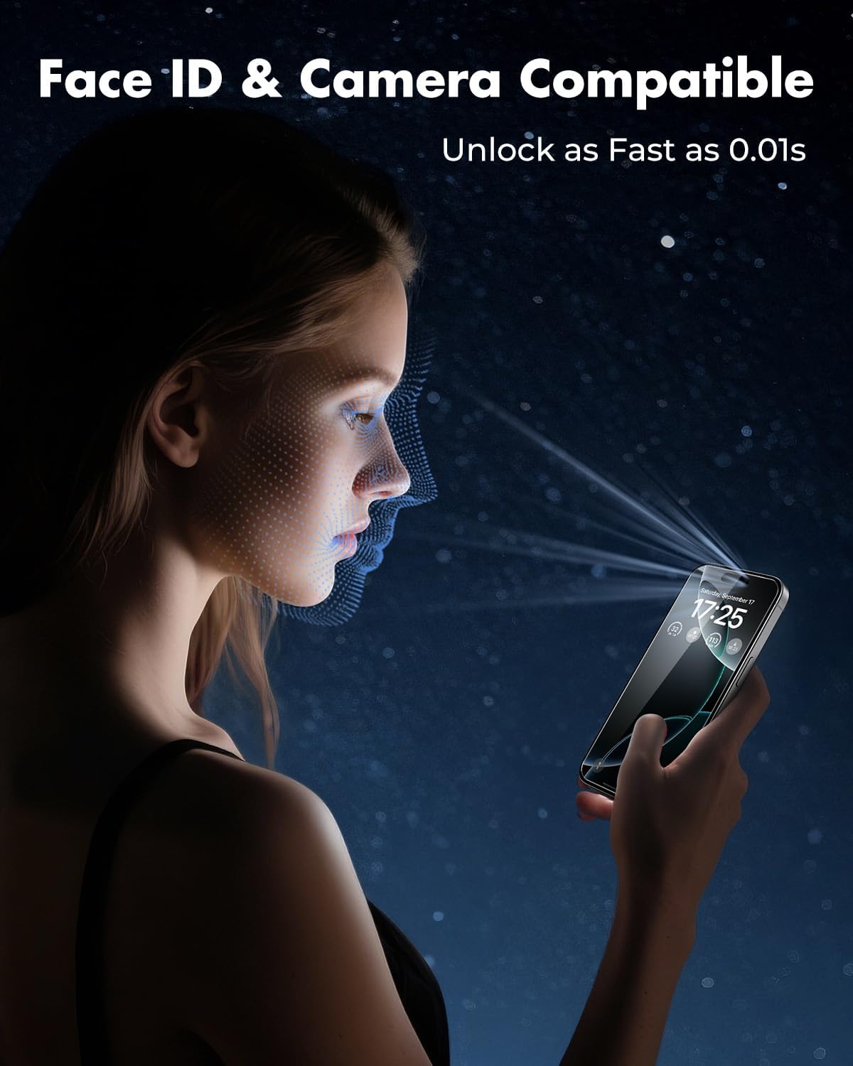 UNBREAKcable iPhone 16 Pro Max Screen Protector 3-Pack, 3 Tempered Glass + 3 Camera Lens Protectors, 9H Hardness, HD Clarity, Anti-Fingerprint, Case Friendly, 6.9 Inch