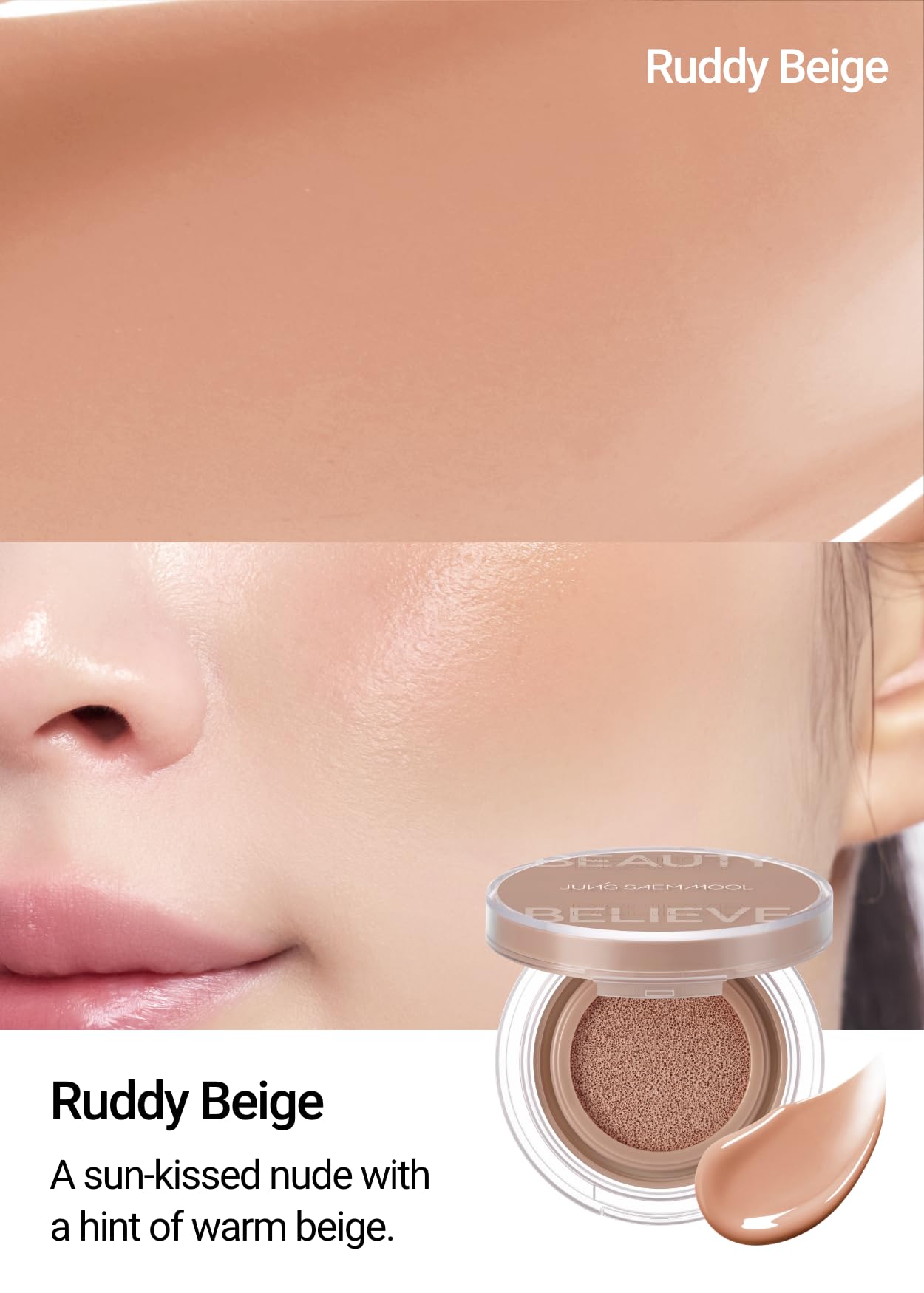 JUNGSAEMMOOL Artist Cushion Blush (Dewy Coral) | Easy to Blend, Lightweight, Hydrating Korean Makeup Cushion Blush for Dewy & Glowing Cheeks