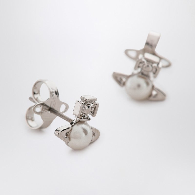 Vivienne Westwood Silver Balbina Earrings With Pearl Women