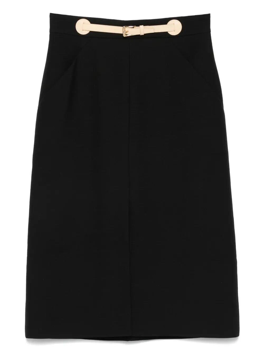 Valentino Garavani Women Skirt With Leather Details
