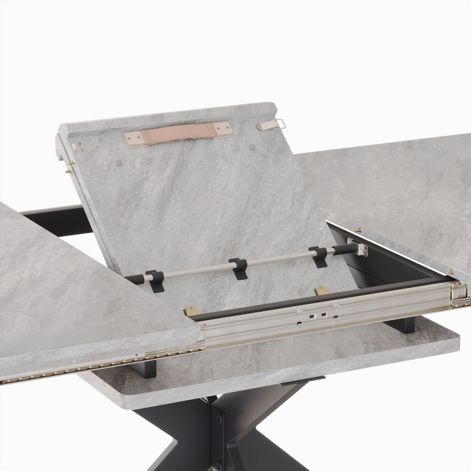 62.4" extendable 78.15" dining Table Set for 6-8 Person for Dining Room,C-shaped Tube Soft padded armless dining chair and Very large Dining Room Table Kitchen Table Chair Set with metal Legs