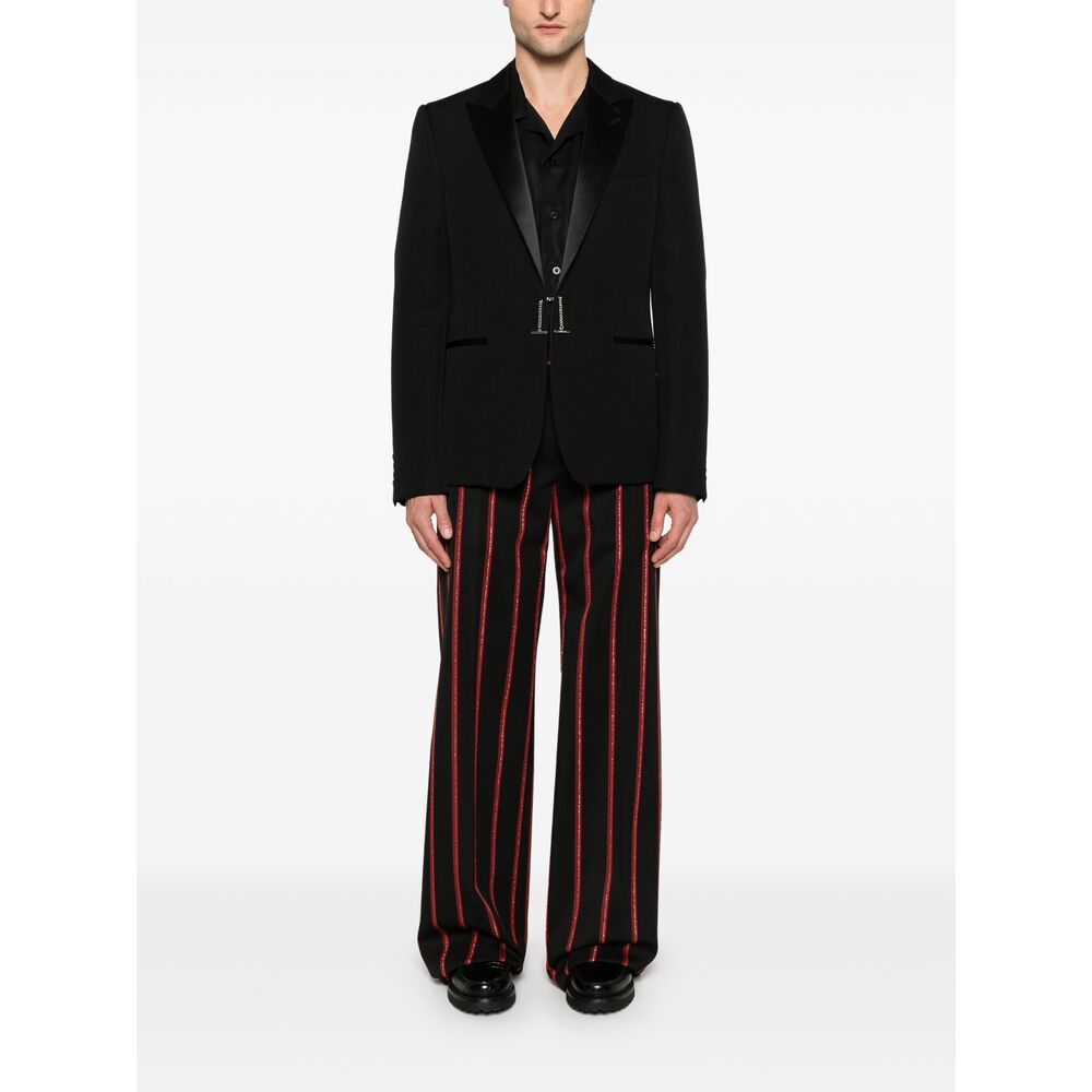 Alexander Mcqueen Black Jackets - Blazers Men