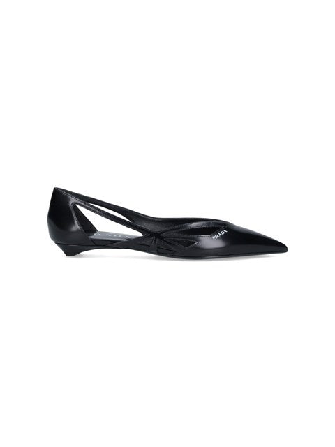 Prada Women Cut-Out Ballet Flats