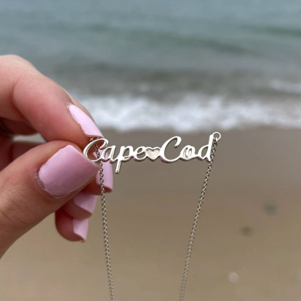 Dainty Cape Cod Script Necklace