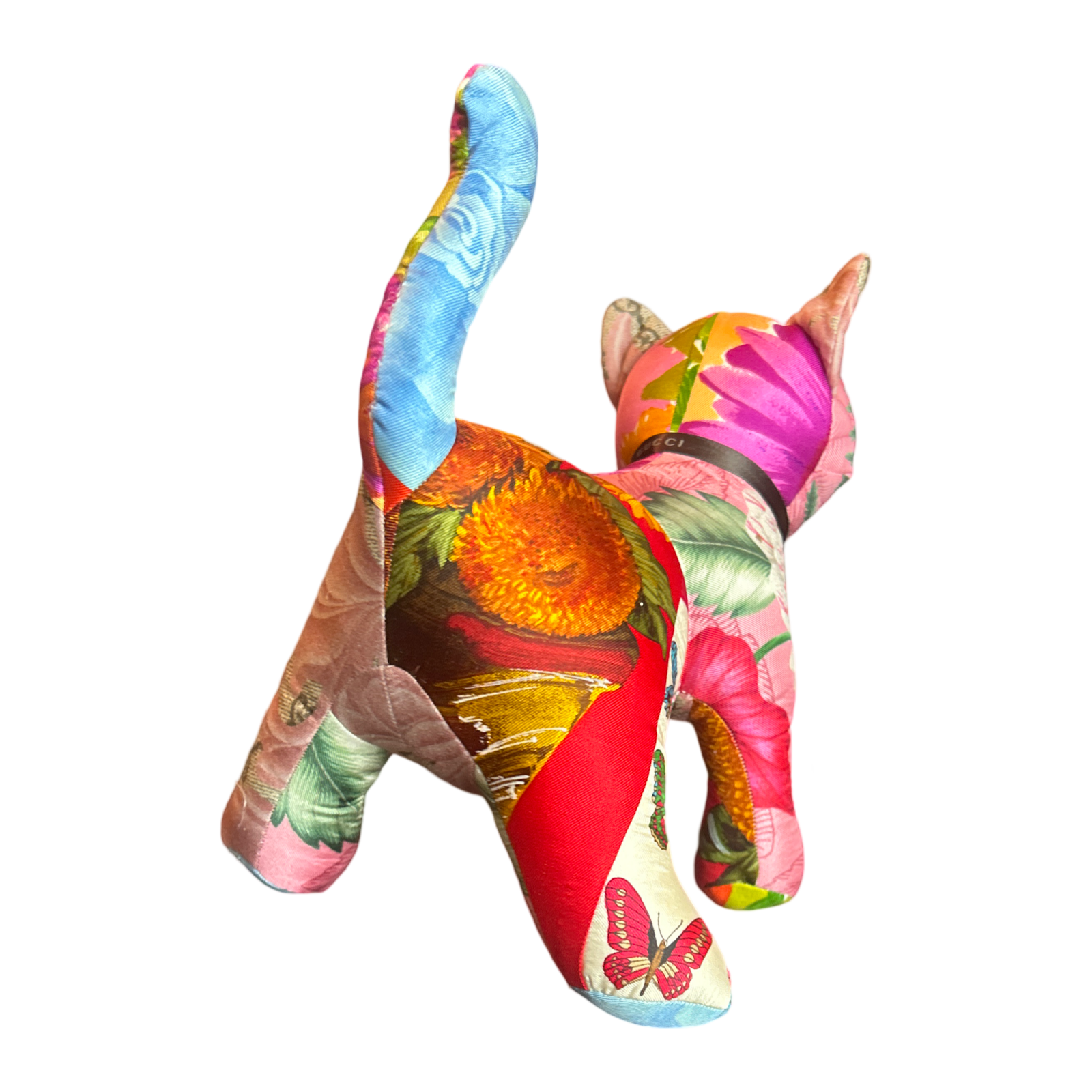 Vintage Silk Scarf Charming Kitten