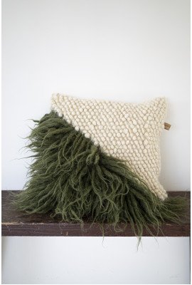 Handwoven Pillow "Forest" Moss