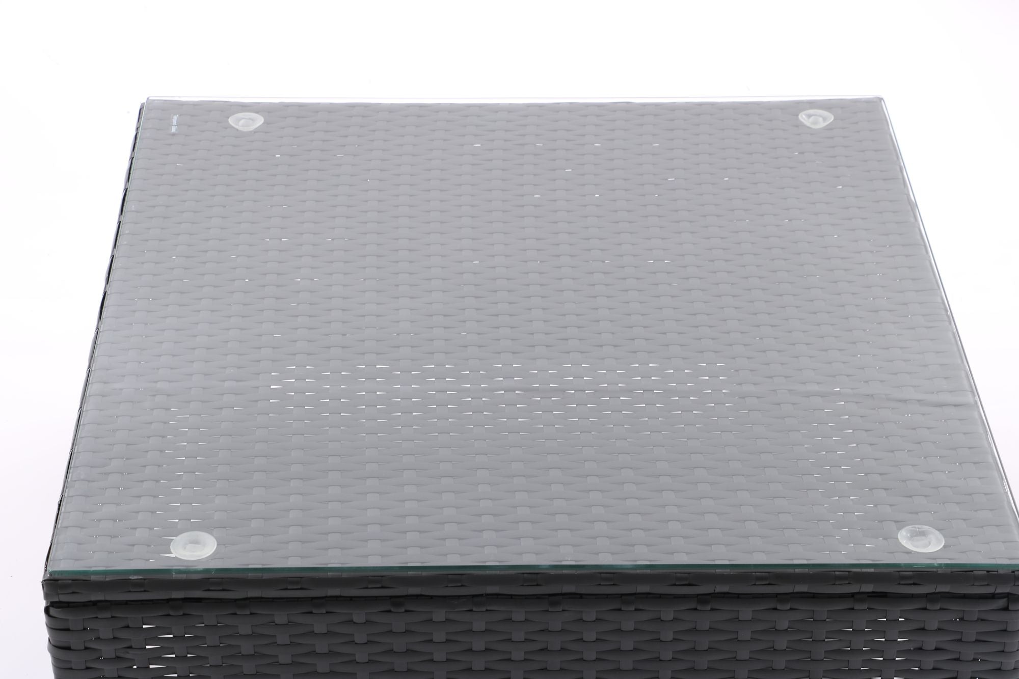 7 Pieces Outdoor Patio Furniture Set,Sectional Conversation Sofa Of Corner Chairs,Ottomans And Glass Top Table,All Weather PE Rattan and Steel Frame With Removable Cushions