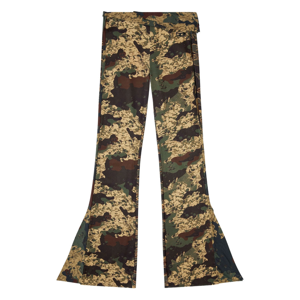 Diesel Green Trousers - Flared Trousers Women