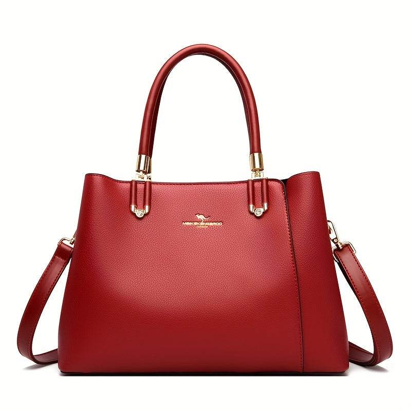 Impeccable Ladies Genuine Leather Handbag - Spacious, Stylish & Versatile - Perfect Commuter Bag with Adjustable Crossbody Strap for Everyday Glamour