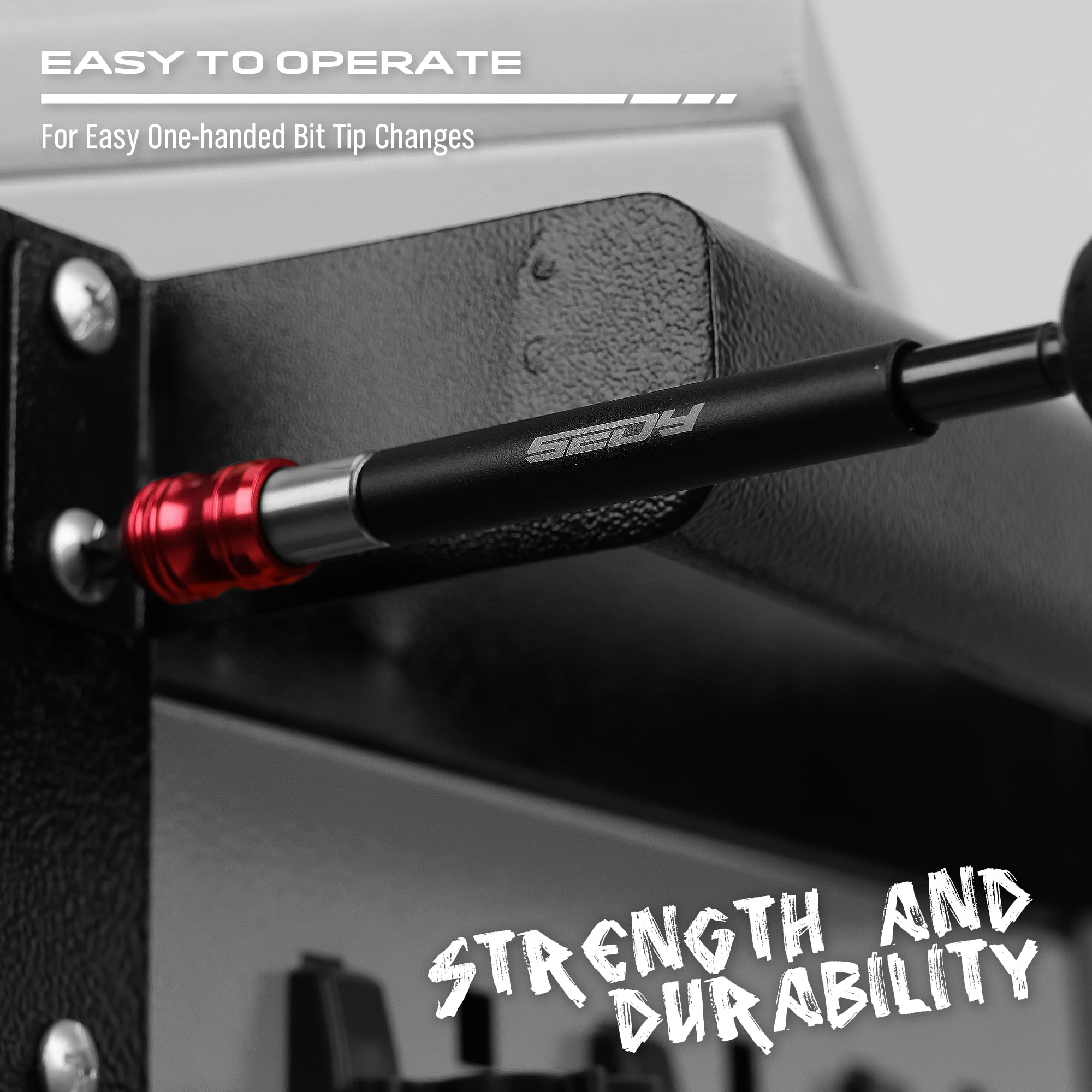 5-Piece 2", 4", 6", 12", 17" Extra Long Magnetic Screwdriver Bit Holders, 1/4 Inch Hex Shank Quick Release Extension Adapter, Durable CR-V Steel, Universal Fit for Impact Driver Bits