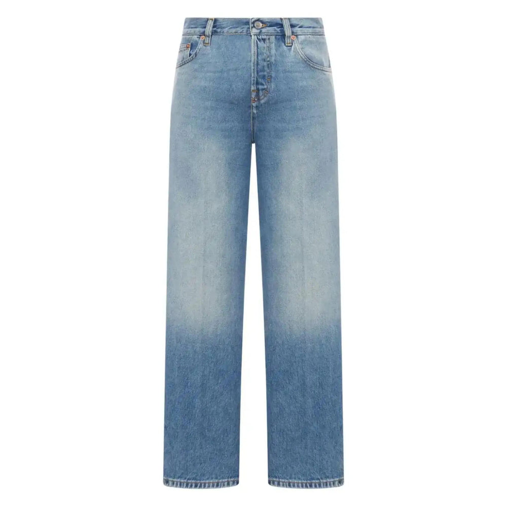 Gucci Blue Denim - Straight-Leg Jeans Women