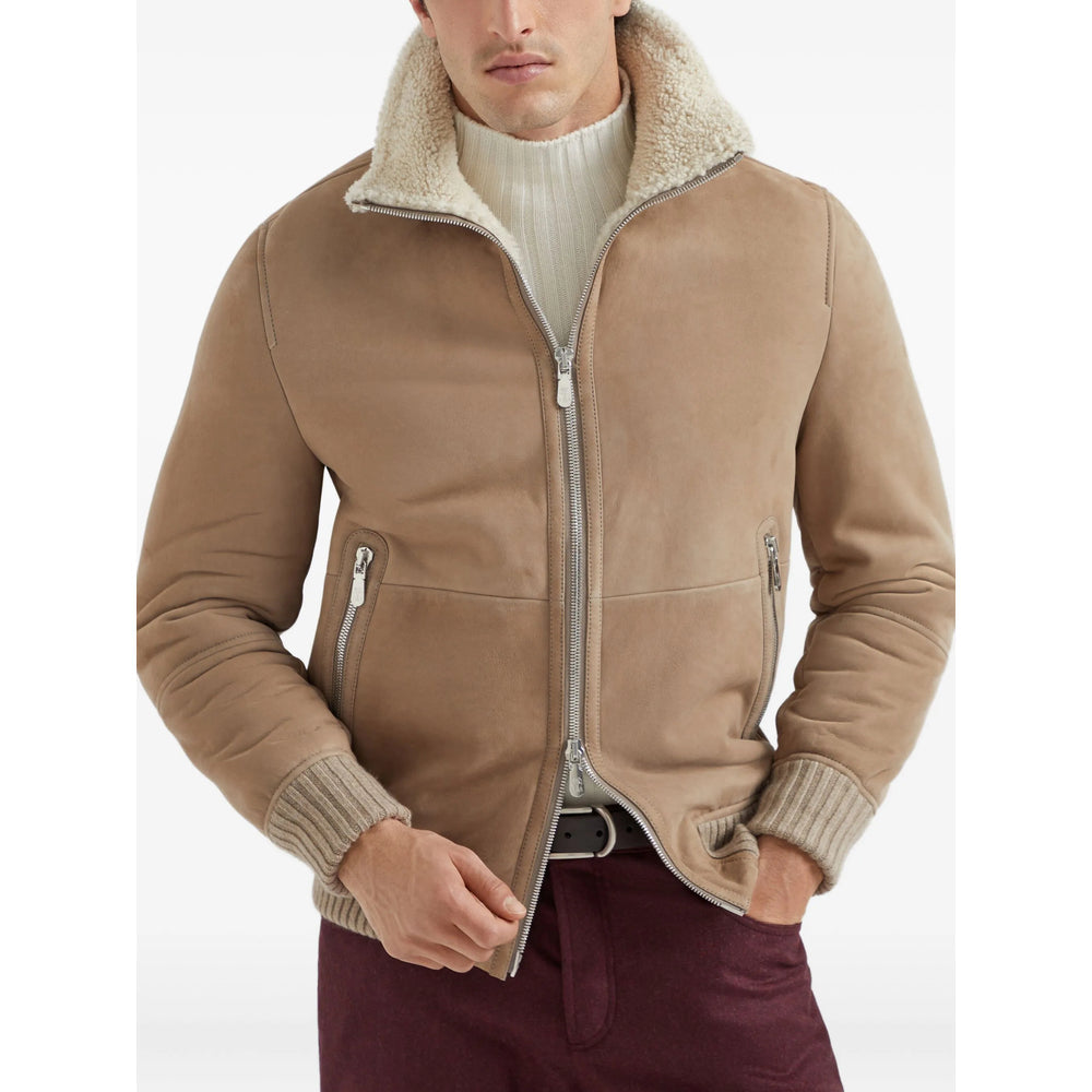 Brunello Cucinelli Brown Jackets - Leather Jackets Men