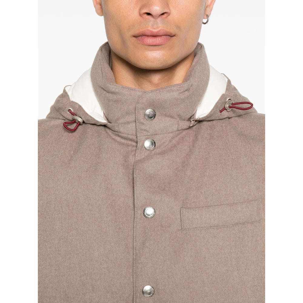 Brunello Cucinelli Brown Jackets - Waistcoats & Gilets Men